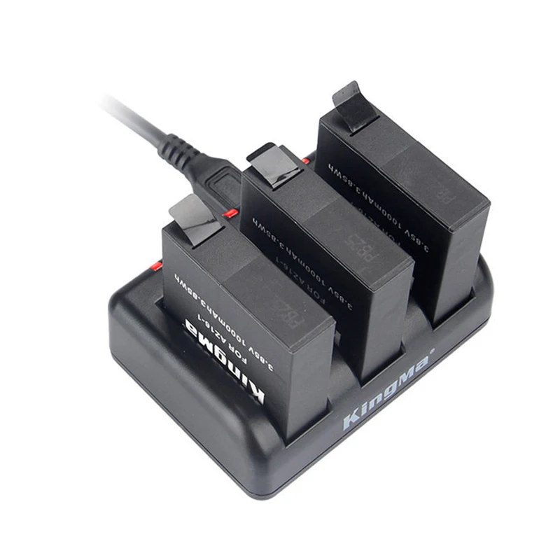 

3Pcs Original King Ma Xiaomi Yi 4K 4k Battery 4K Lite Charger For Sport XiaoYi 4K 2 plus Action Camera Battery Accessories