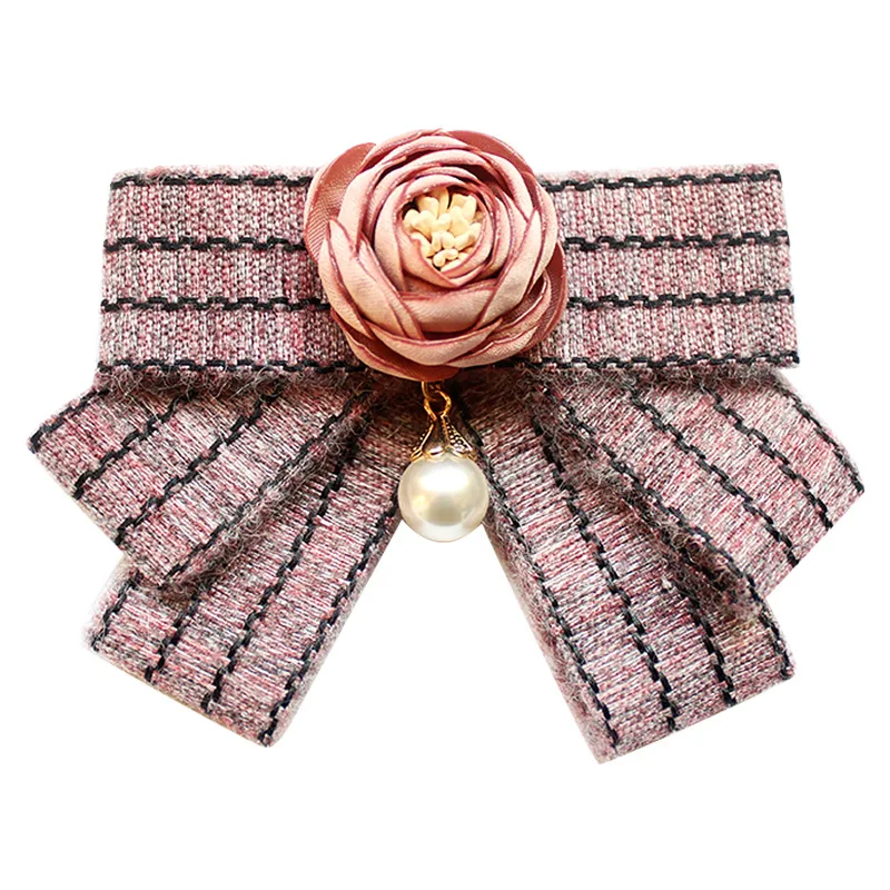 Женский тканевый галстук бабочка ручной работы в полоску|Женские галстуки и