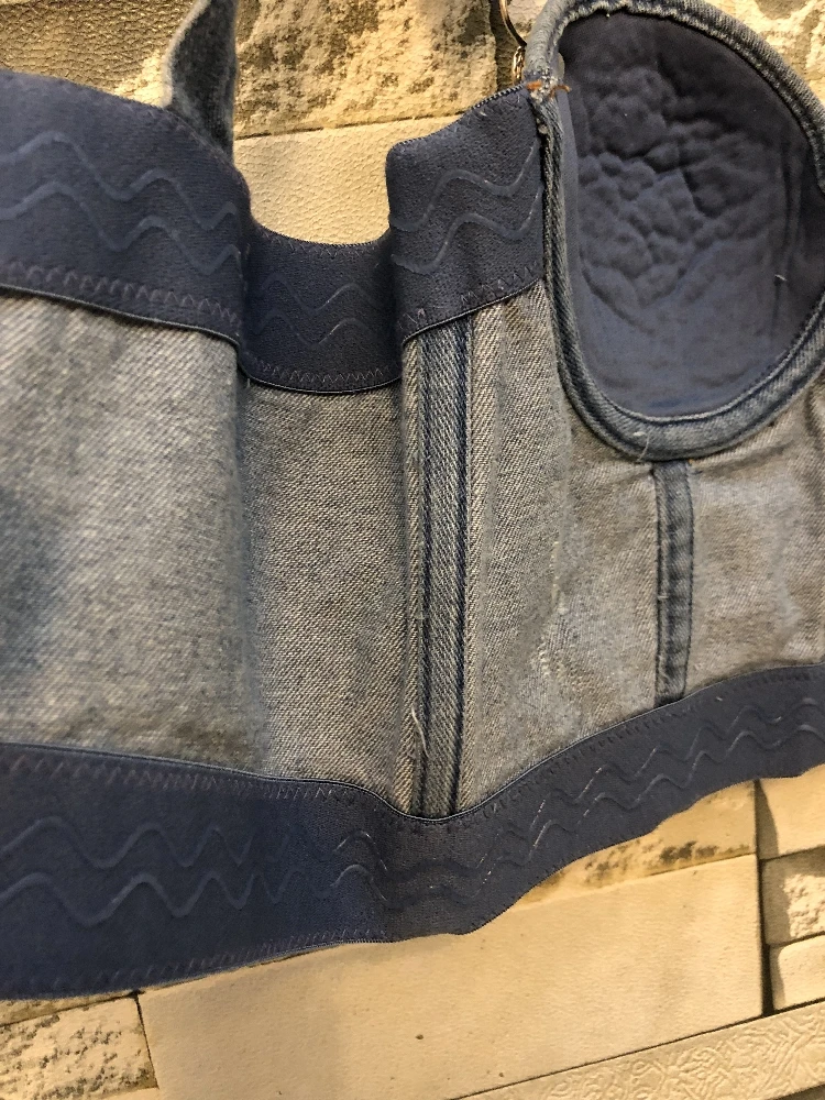 2020 джинсовый Танцевальный жилет для ночного клуба женские сексуальные Стальные