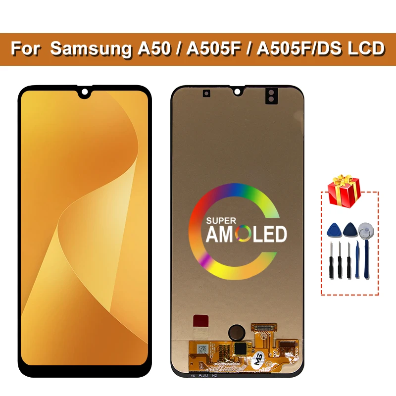 SM A505GT/DS ЖК дисплей для Samsung Galaxy A50 A505F/DS A505 сенсорный экран дигитайзер супер AMOLED