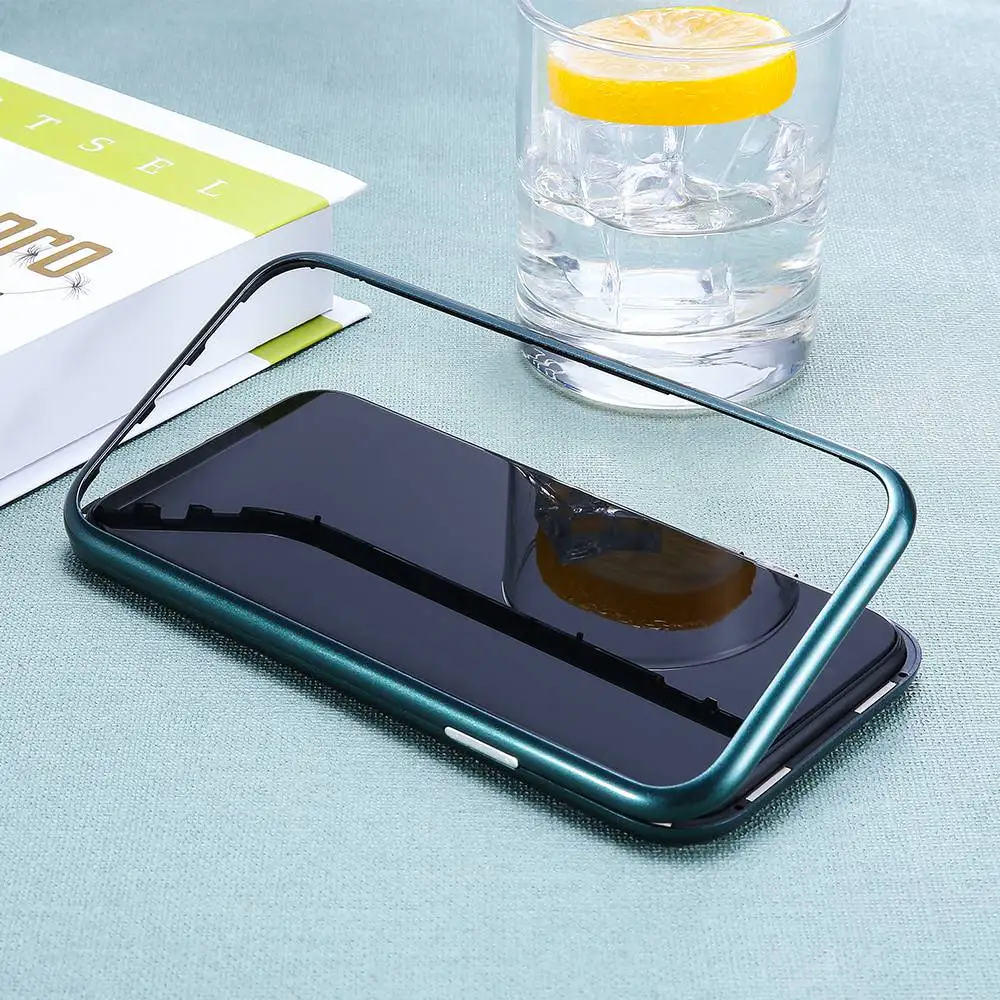 Чехол KISS металлический магнитный адсорбционный чехол для iPhone 11 Pro Max 2019 полуночно