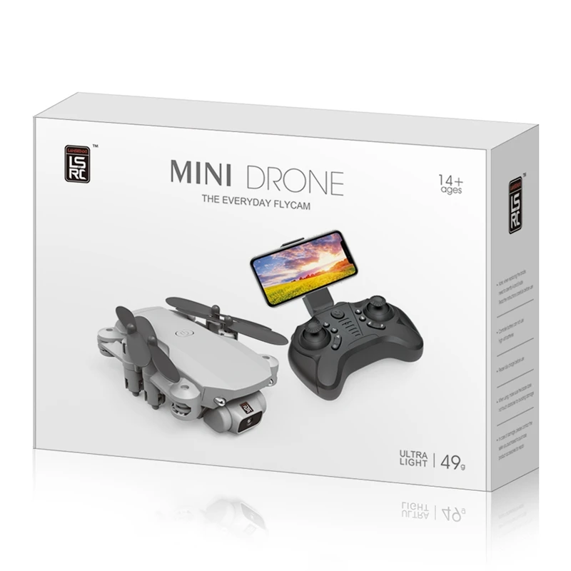 

Kids Toys Foldable LS-MIN Drone Toys for Children LED Lights Altitude Hold Mode FPV WiFi Mini Profissional Drones