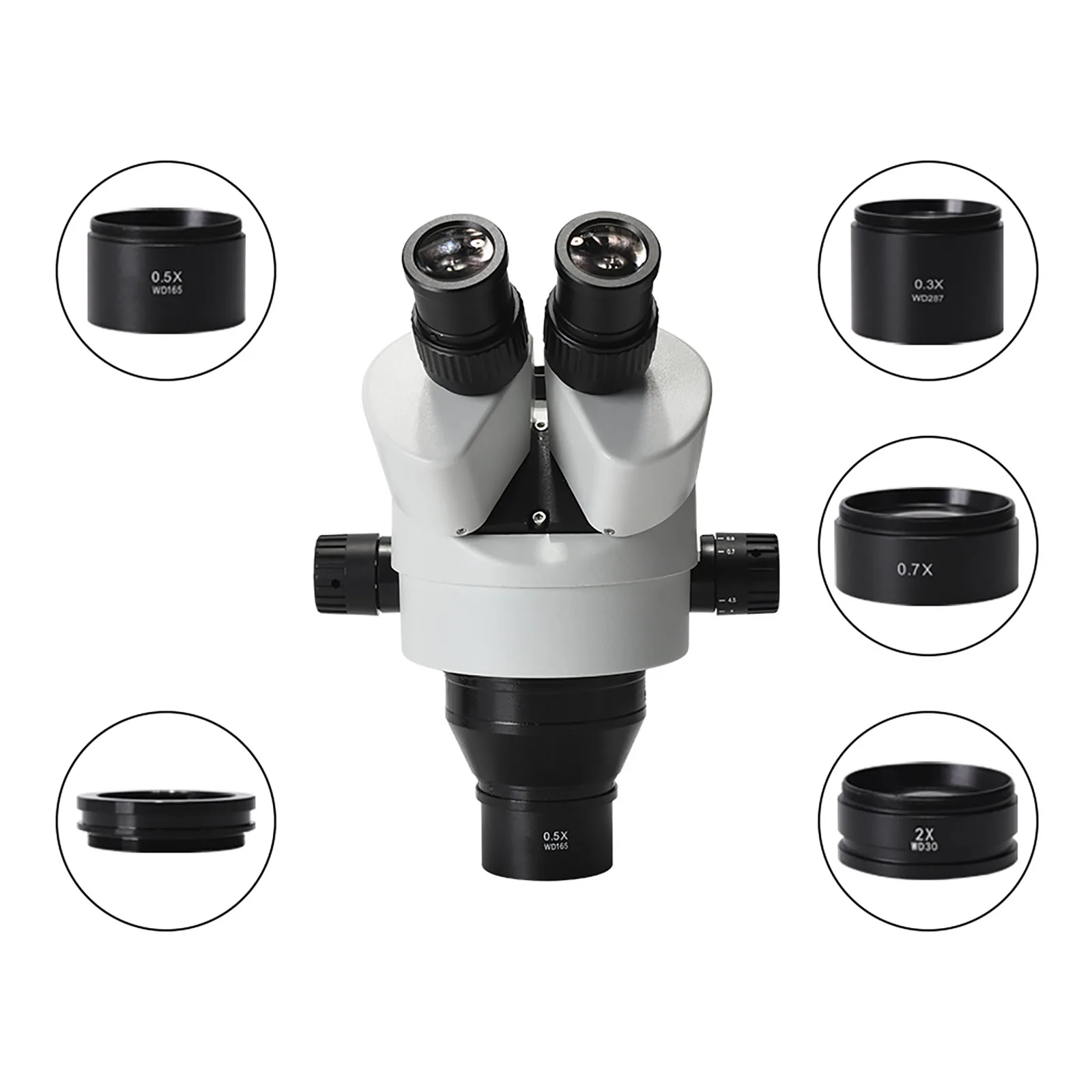 

0.3X 0.5X 0.7X 2.0X Barlow Lens Stereo Microscope Camera Lens for Trinocular Stereo Zoom Microscope Glass Lens 48mm Thread