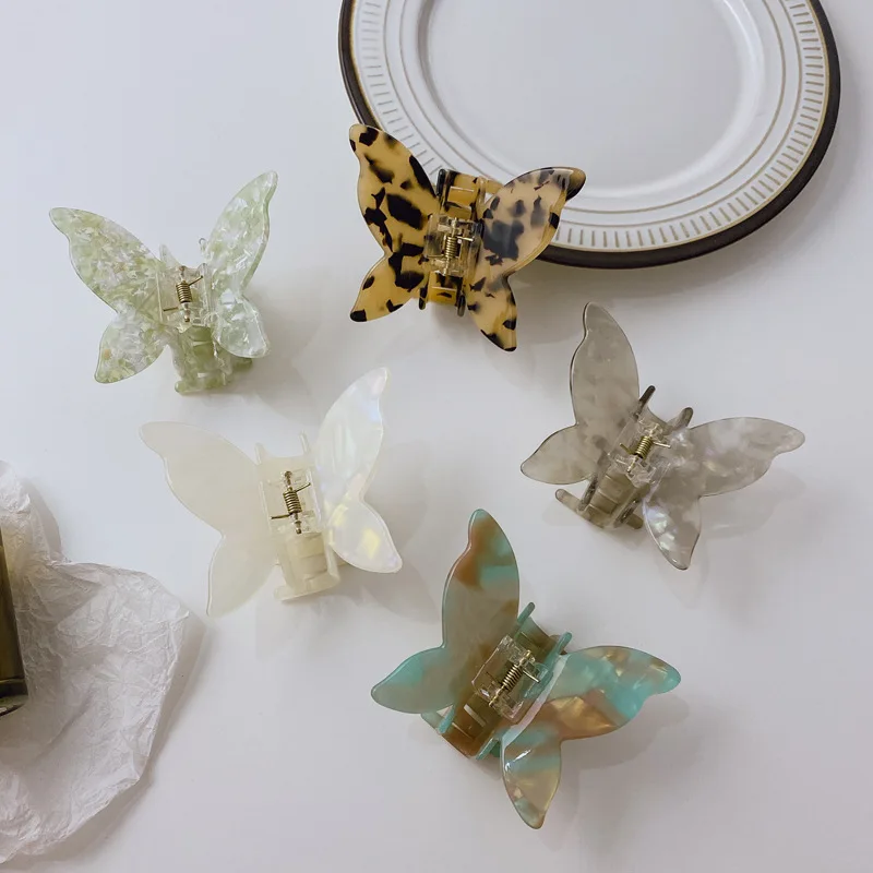 

Retro Butterfly Hair Clip Women Lady Hairpin Acetate Hair Claws Clamp Fashion Hair Accessories Girls Hair Crab