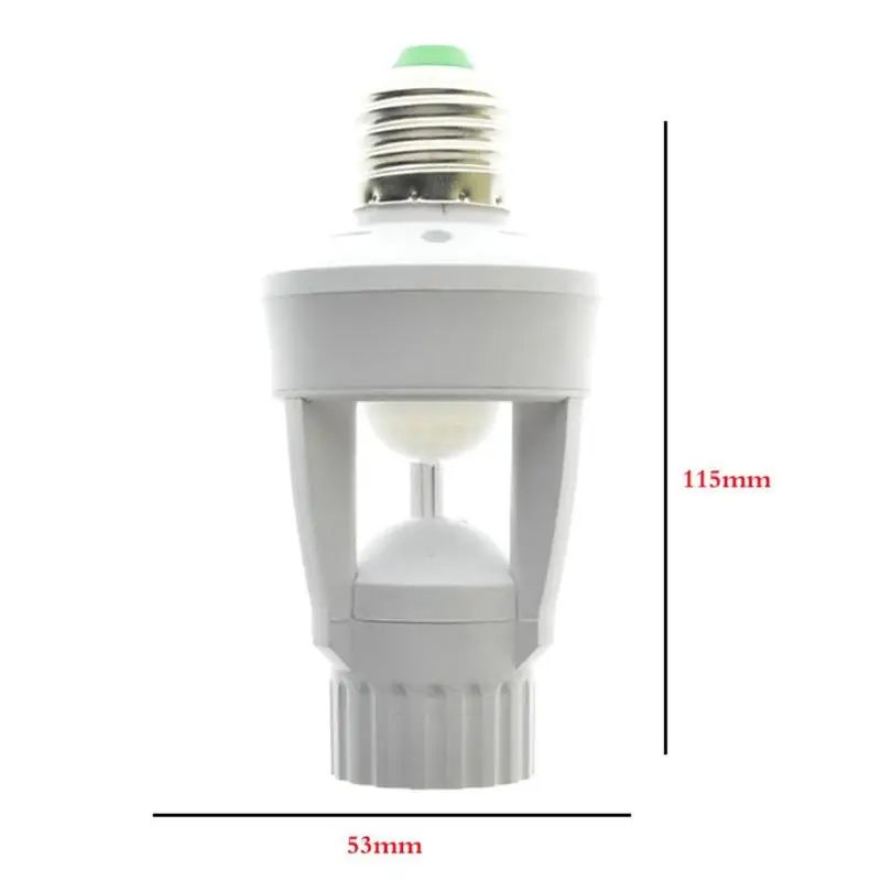 

1 PC E27 Lamp Holder With 360° PIR Induction Motion Sensor IR Infrared Human E27 Base Plug Socket Switch Base Adapter