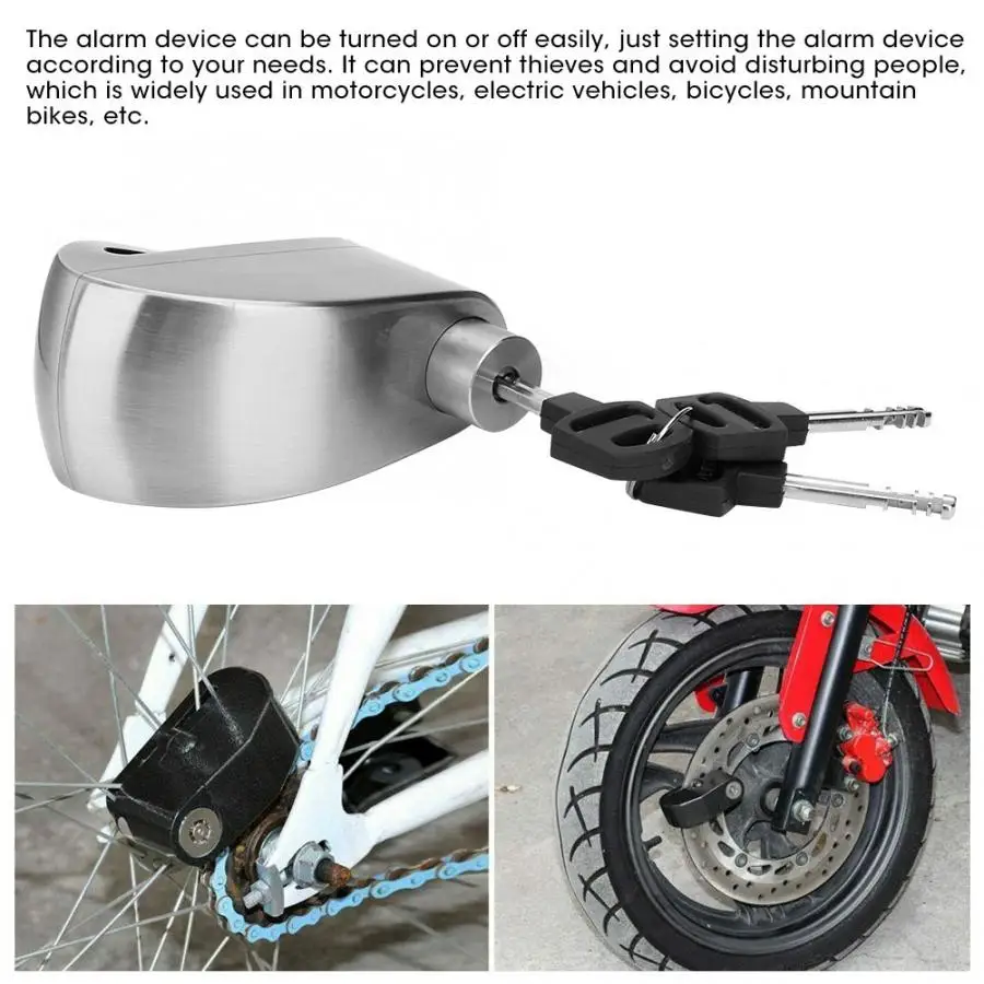Сигнализация antivol moto rcycle велосипед Водонепроницаемый колеса тормозной диск