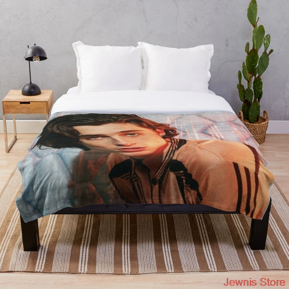 

Timothee Chalamet Decke Sublimation Abgedeckt Decke Bettwäsche Flanell für Kinder und Erwachsene Schlafzimmer Decor