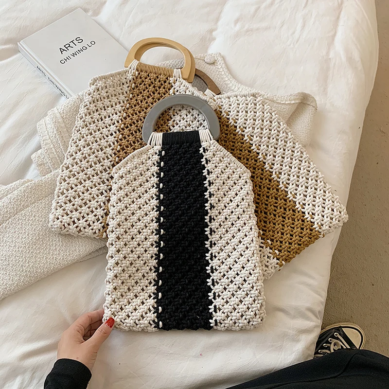 

2021 Summer Women Woven Bags Big Capacity Women Top Handle Handbags Female Pocket Books and Handbags Women Handbags