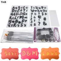 1 set alphabet cake stamp silicone mold letter stamp cake decorating tool fondant embossing diy cookie cutter pastry accessories