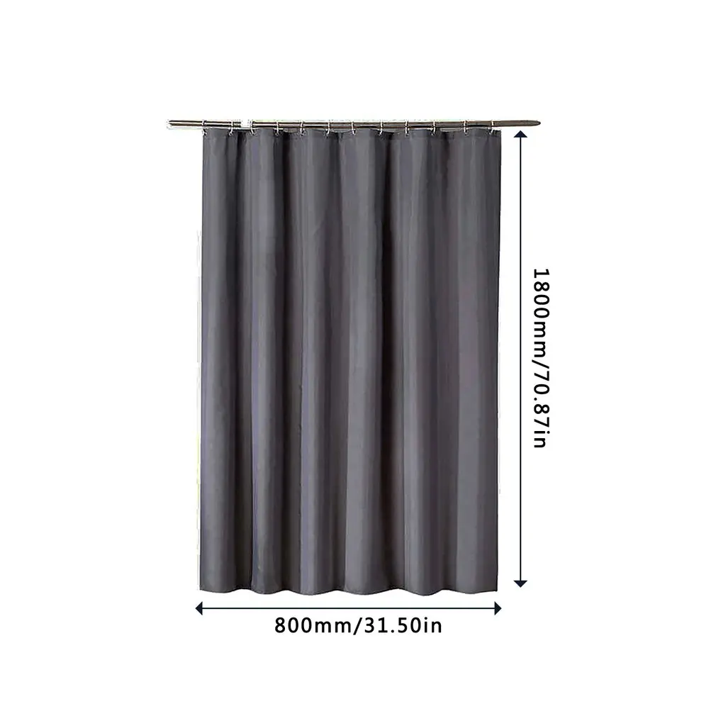 

Shower Curtain Plain Thickened Waterproof Cloth Lightweight Shower Curtain hotel Supplies With Thickened Hook