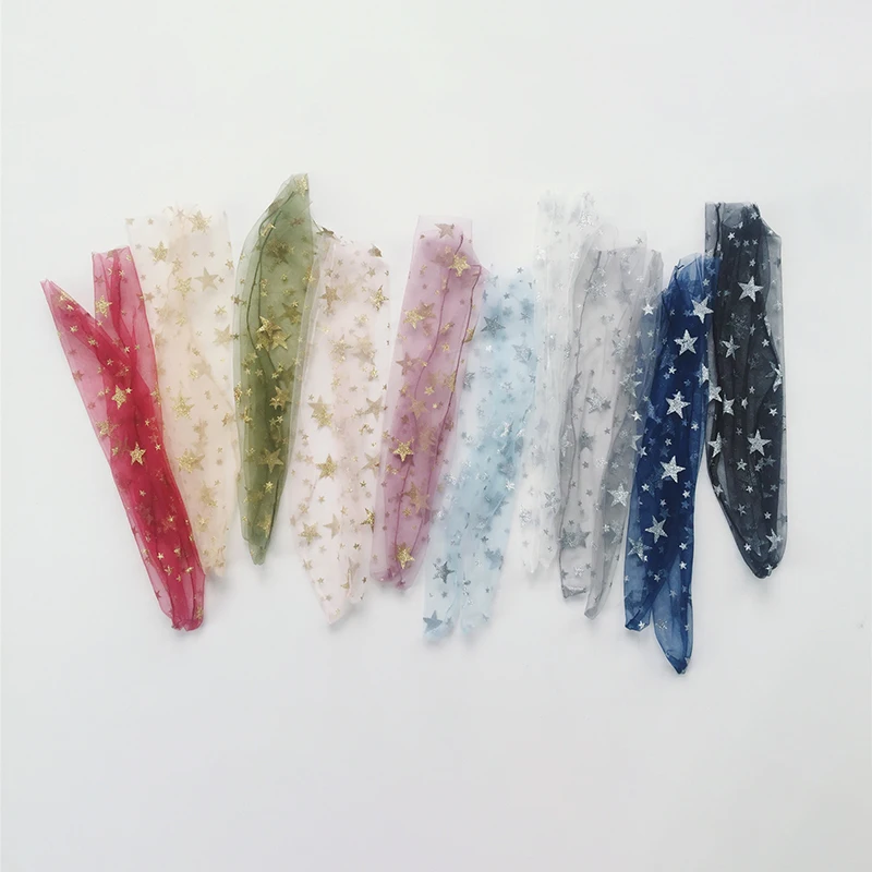 Блестящие тюлевые носки со звездами женские тонкие прозрачные длинные в