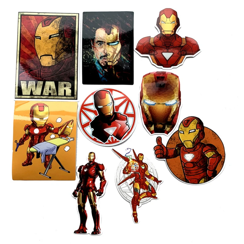 55PCS The Avengers Iron Man Sticker Skateboard Laptop Motocycle Car Bumper Luggage Water Bottles Phone Case Decal Stickers | Дом и сад