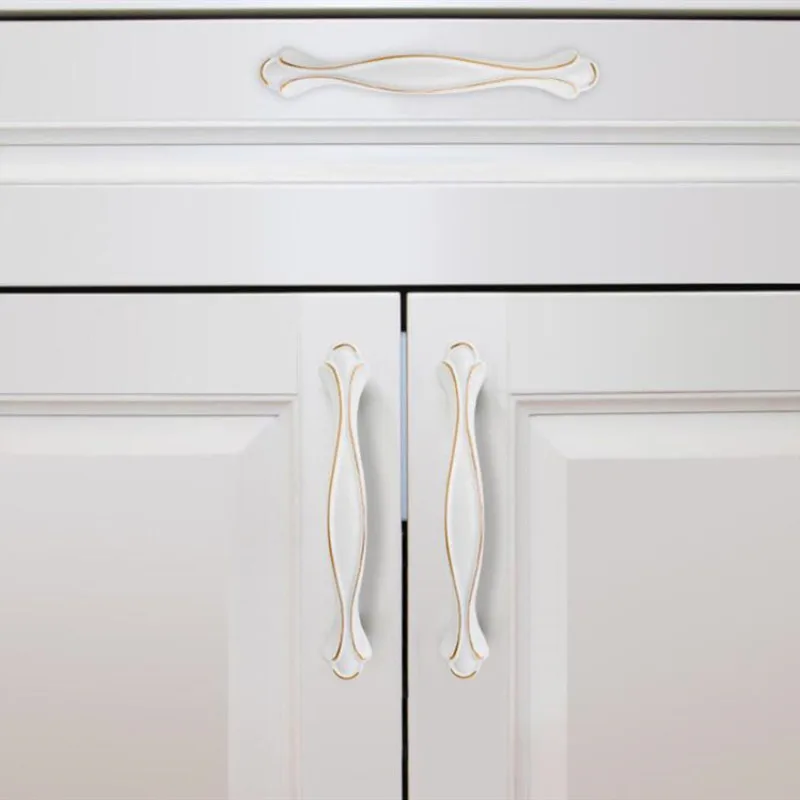 KK &amp FING европейские Простые Белые Черные ручки для шкафа из цинкового сплава