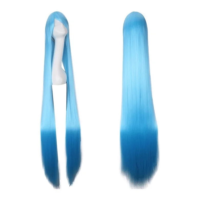 Anime 150cm Straight Long sky blue cosplay wig Halloween Carnival Women Hair for Party 60&quot Synthetic common Cosplay Wigs |