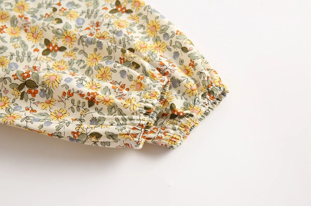 Комбинезон для новорожденных девочек Осенний Цветочный комбинезон младенцев