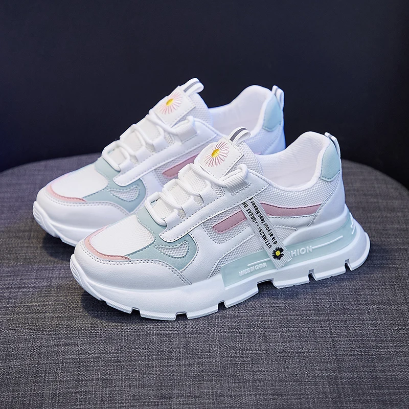 

Tenis Feminino 2022 New Tennis Shoes For Women Breathable Mesh Soft Thick Bottom White Sneakers Fitness Sports Trainers Shoes
