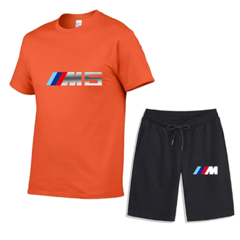 Мужская повседневная спортивная одежда брендовая хлопковая Футболка с принтом и