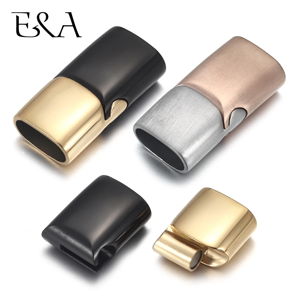 Магнитная застежка из нержавеющей стали для браслетов комплект 2 отверстий 8*4 мм