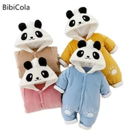 newborn baby outerwear rompers coat clothes panda print autumn winter soft warm cute toddler infant jumpsuit boys girls 0 18m