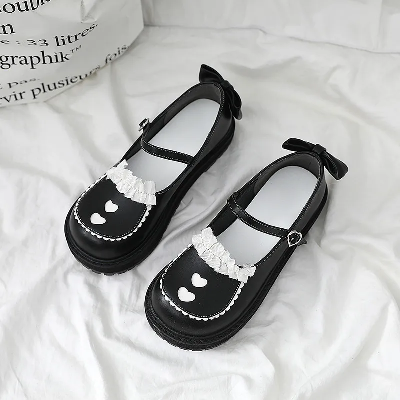 

Японская Академия викторианская Милая обувь на толстой подошве для девочек косплей Лолита кавайная обувь для принцесс красивая обувь с кру...