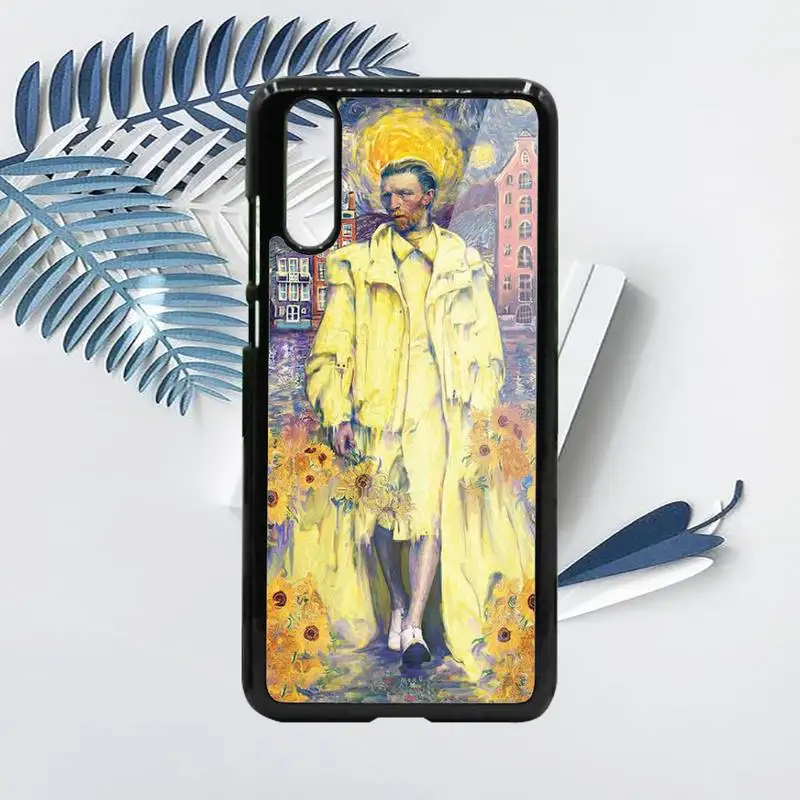 

Van Gogh Starry sky art sun flower Phone Case For Samsung galaxy S note 8 9 20 10 e lite2019 plus pro ultra Hard PC