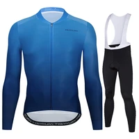 keyiyuan spring autumn bicycle set bike cycling jersey 2022 long sleeve sportswear racing pro jersey suit for men maillot largo
