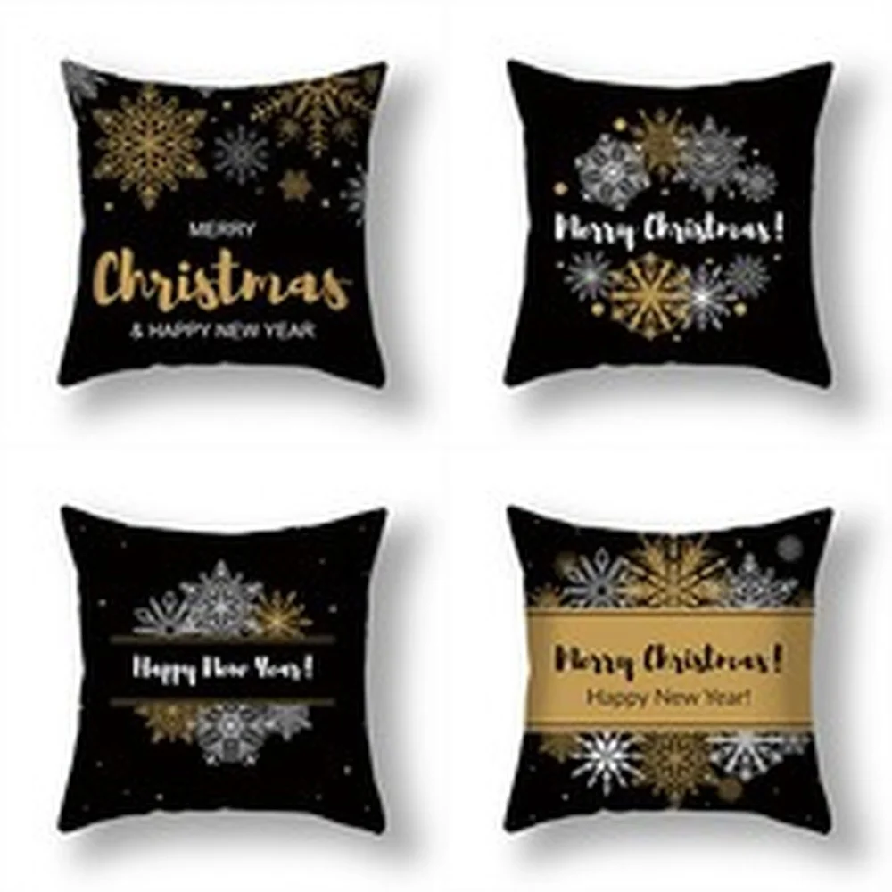 

45x45cm Merry Christmas Pillowcase 2021 Christmas Decor for Home Ornaments Xmas Noel Natal New Year 2022 Gift Navidad