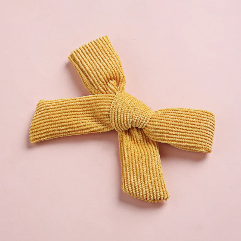 Pinzas para el pelo de pana para ni&ntilde;a, pasadores de lazos para beb&eacute;, horquillas de cord&oacute;n para beb&eacute;, accesorios de princesa de Color caramelo, horquillas para ni&ntilde;a-3