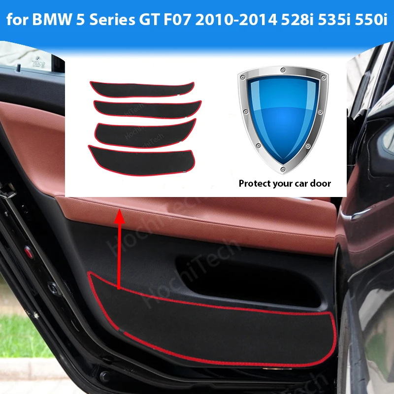 

Side edge cover decal Door Inside Guard Protection Carpet for BMW 5 Series GT F07 2010-2014 528i Car Door Anti Kick Pad Sticker