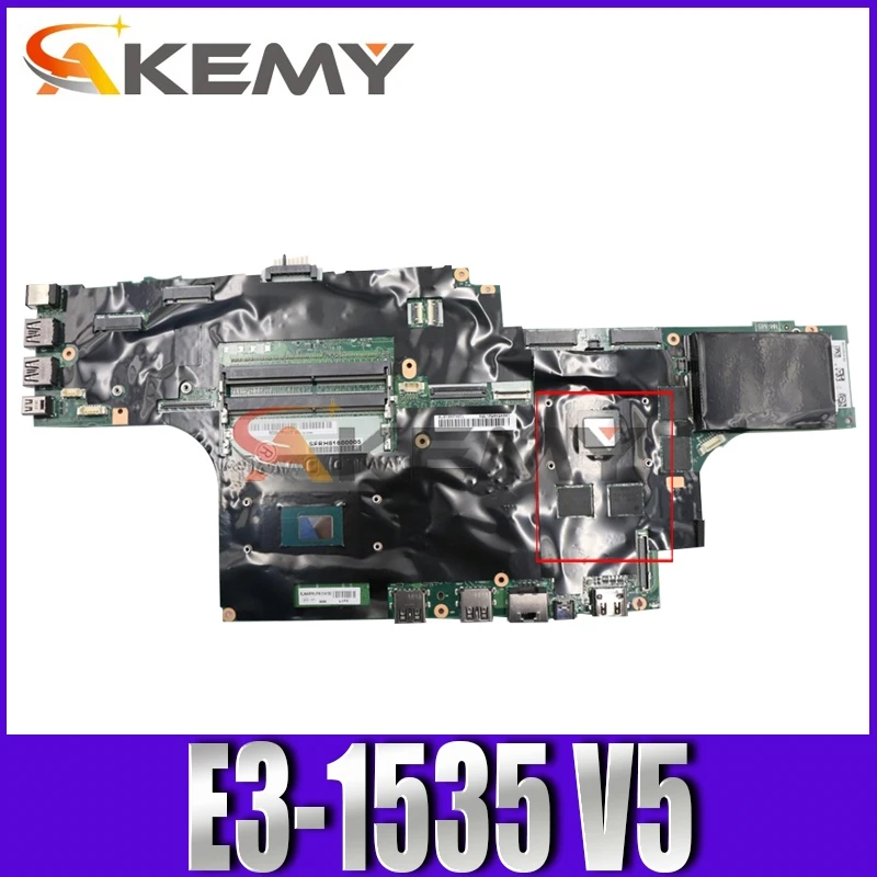 

Akemy для Lenovo Thinkpad P50 Материнская плата ноутбука процессор E3-1535 V5 Испытано 100% работает FRU 01AY388 01AY368 01AY378 01AY398 01AY379