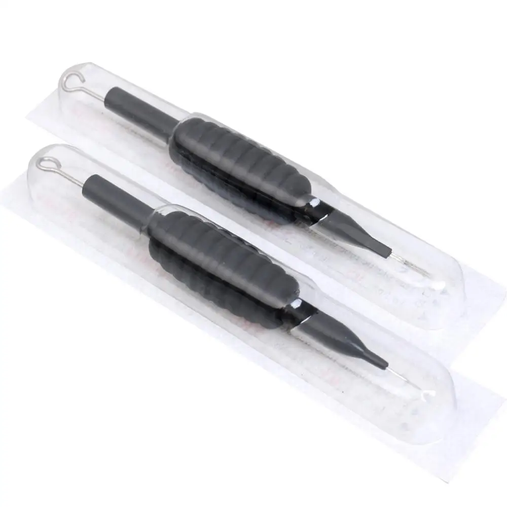 30 шт 19 мм RS одноразовая ручка для тату с иглами круглые шейдеры черные