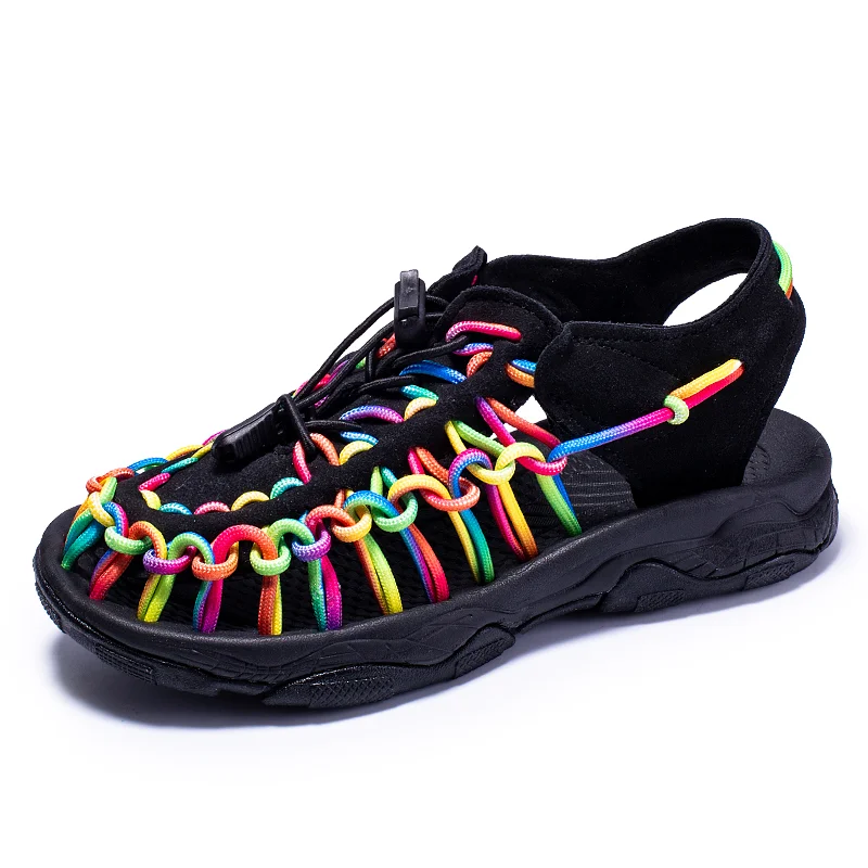 

Children's Summer Hand Woven Casual Sandals Boys And Girls thick bottom anti-skid Comfortable and Breathable Beach Woven Sandals