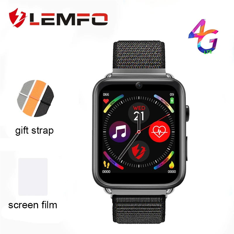 Умные часы LEMFO LEM10 4G Android 7 1 3 ГБ ОЗУ 32 Гб ПЗУ LTE Sim карта камера GPS Wi Fi пульсометр для