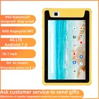 Три анти-промышленный планшетный компьютер с отпечатков пальцев NFC 10,1 дюймов Android 7,0 4 ядра 4 аппарат не привязан к оператору сотовой связи 2G Оперативная память 16G Встроенная память IPS WI-FI Bluetooth GPS