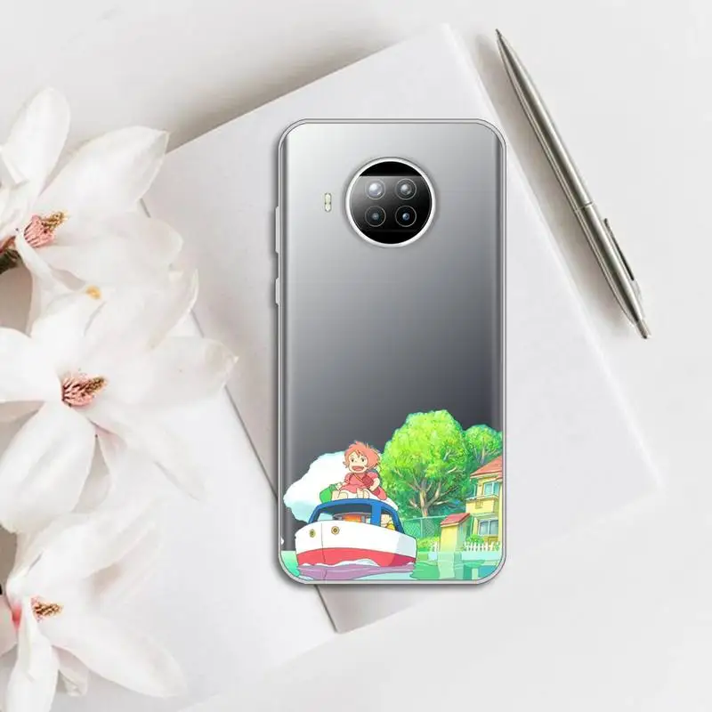 

Ponyo on the Cliff Phone Case Transparent for Xiaomi mi Redmi note 10 t 8 9 pro lite 11 Samsung S 8 9 10 20