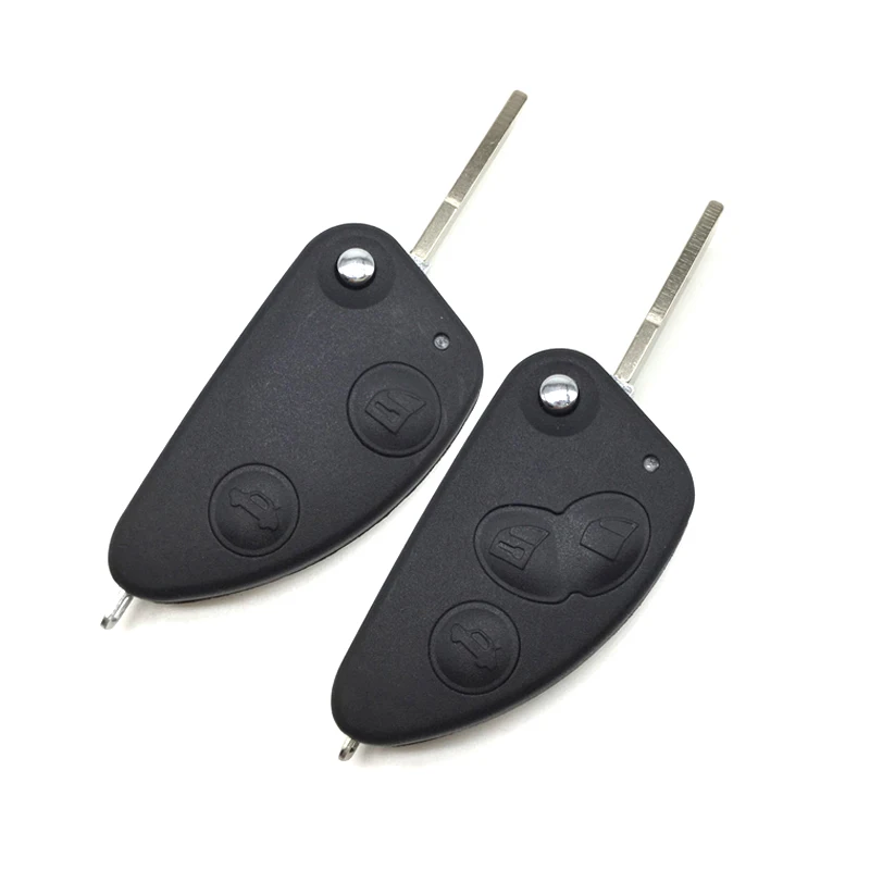

10 шт./лот 2 3 кнопки для флип-пульта Alfa Romeo чехол-брелок для автомобильного ключа для Alfa 147 156 GT JTD TS сменный Корпус Ключа