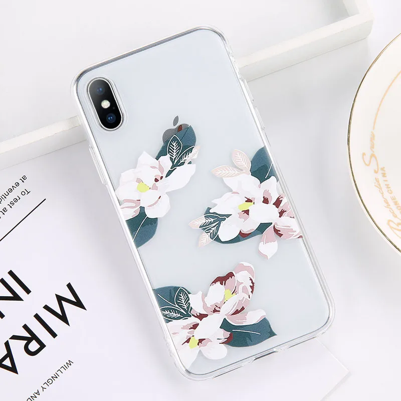 AC4698 Чехол USLION с зелеными листьями для iPhone 11 Pro XR XS Max X, 3D Рельефный цветочный чехол для телефона iPhone 6, 6 s, 7, 8 Plus, мягкие силиконовые чехлы - Цвет: AC4698