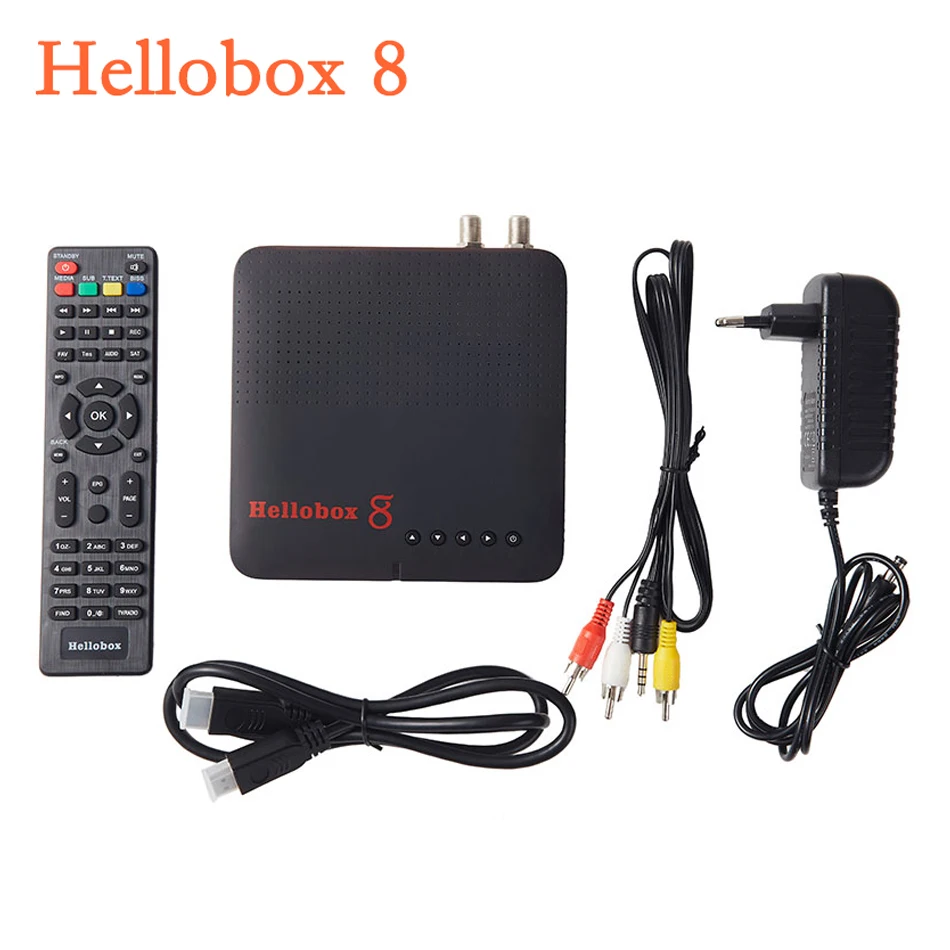 Hellobox 8 приемник спутникового DVB-T2 DVB S2 комбо ТВ Box тюнер Поддержка Играть на