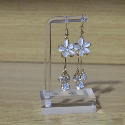 Small 3 pcs Прозрачный акриловый висячие серьги Дисплей подставка для показа ювелирных изделий Чехол серьги ювелирные изделия Организатор Серьги реквизит ювелирные изделия стойки - Цвет: Small 3 pcs