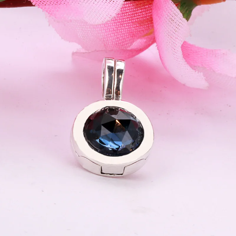 

Original 925 Sterling Silver Charm New Round Pendant With Glass Beads Fit Pandora Women Bracelet & Necklace Diy Jewelry