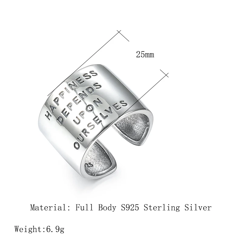 Kinel S925 кольцо из стерлингового серебра хипстерское очень простое ювелирное