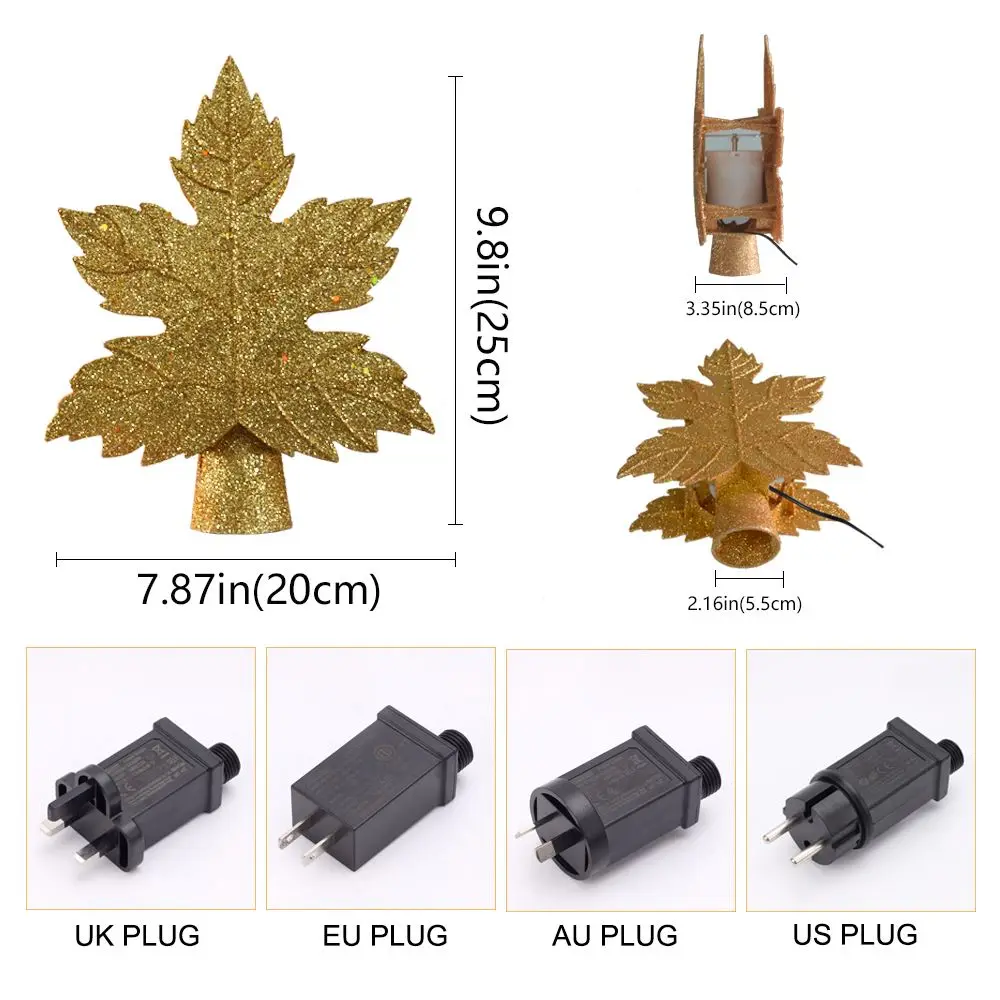 

Christmas Tree Topper Projector Snowflake Shape Xmas Gift Unique LED Projection Tree Top Light Ornament For Home Fairytale Decor
