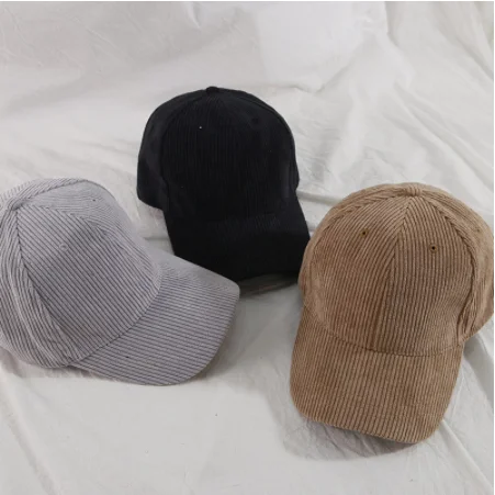 

Men Corduroy Baseball Cap Women Spring Summer Embroidery Baseball Hat Men Outdoor Adjustable Sun Hat Vacation Casquette Gorras