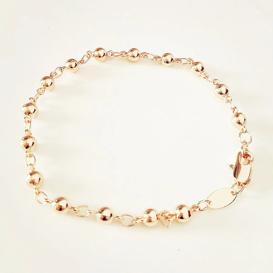 Женский браслет/ожерелье 4 мм ширина ювелирный набор 585 Золото свадебные