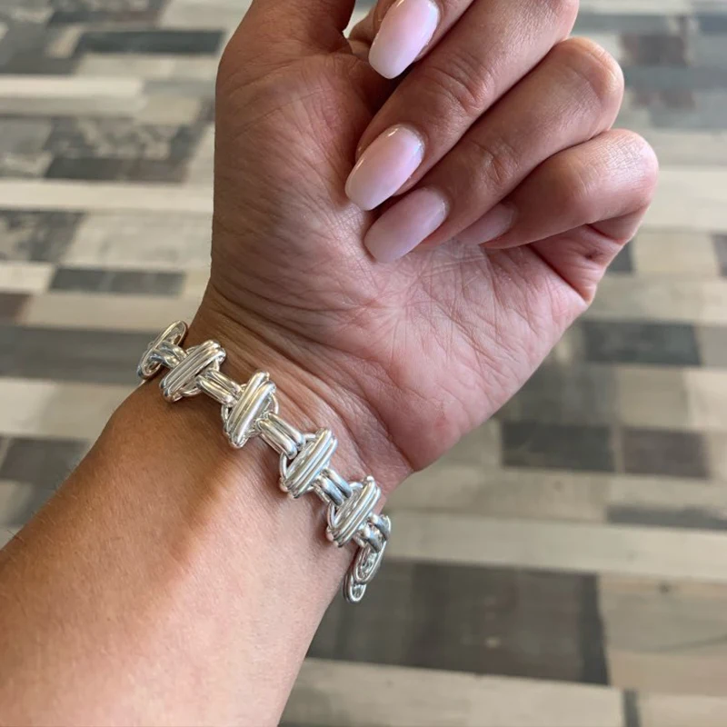 Женский браслет-цепочка DOTEFFIL из серебра 925 пробы с круглым крестом подарок на