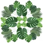 Искусственные тропические листья черепахи, декор для стола, искусственное растение для вечерние дьбы, дня рождения, Декор для дома, 4 шт.