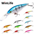 Winlife 1 шт. Лазерная приманка в виде гольяна 11 см, 9,5 г, рыболовные крючки, воблер, кренкбейт, искусственная жесткая приманка, плавающая приманка, новинка 2021