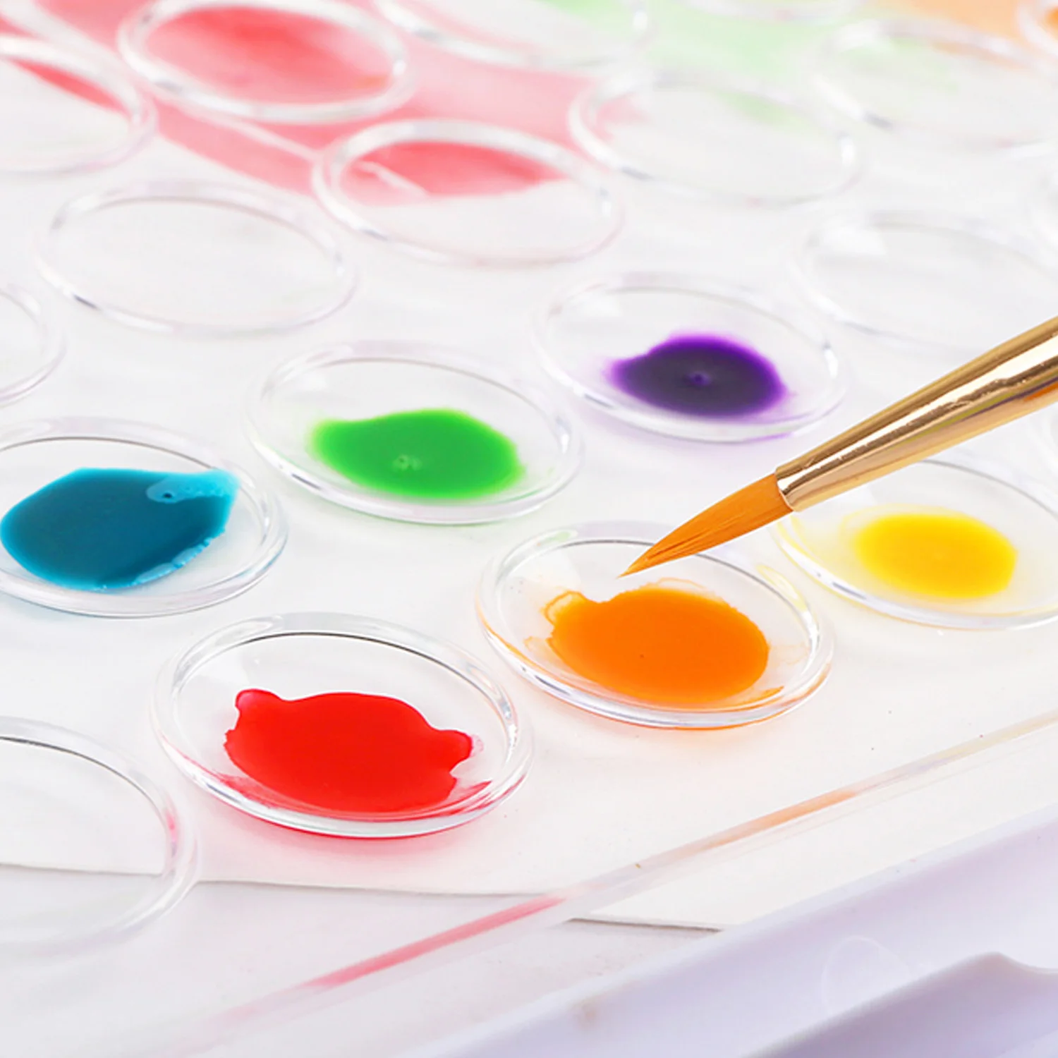 Набор профессиональных акварельных художественных красок набор из 10 кистей для