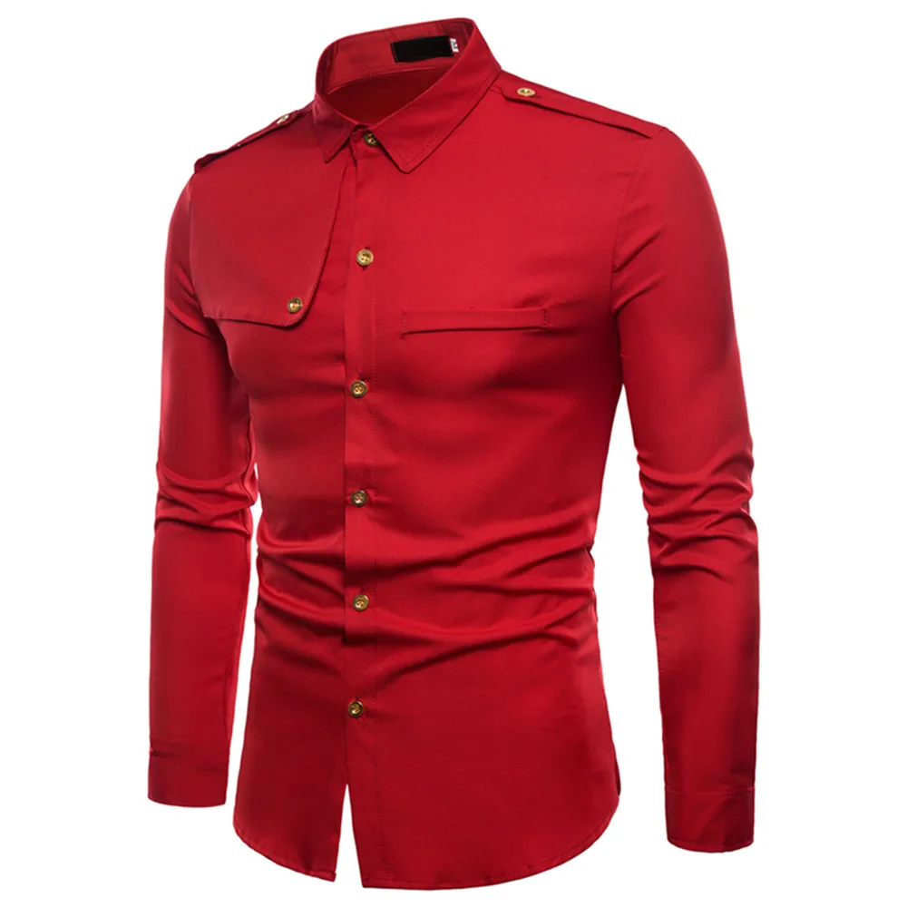 Moda Повседневное Combate Militar Slim Fit Camisa манга рубашка с длинным рукавом для мужчин camisas