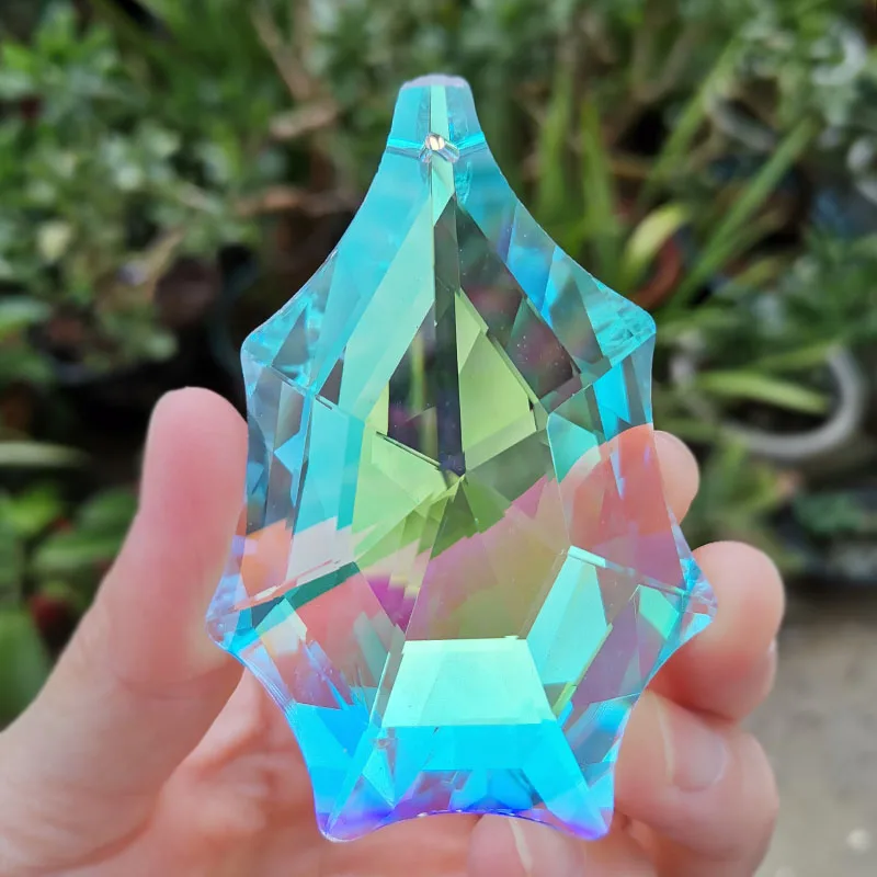 

76mm Hanging Crystals Prism Suncatcher Spider Pendant AB Color Chandelier Parts DIY Crafts Home Wedding Window Decor Accessories